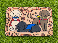 導盲犬法蘭絨地墊